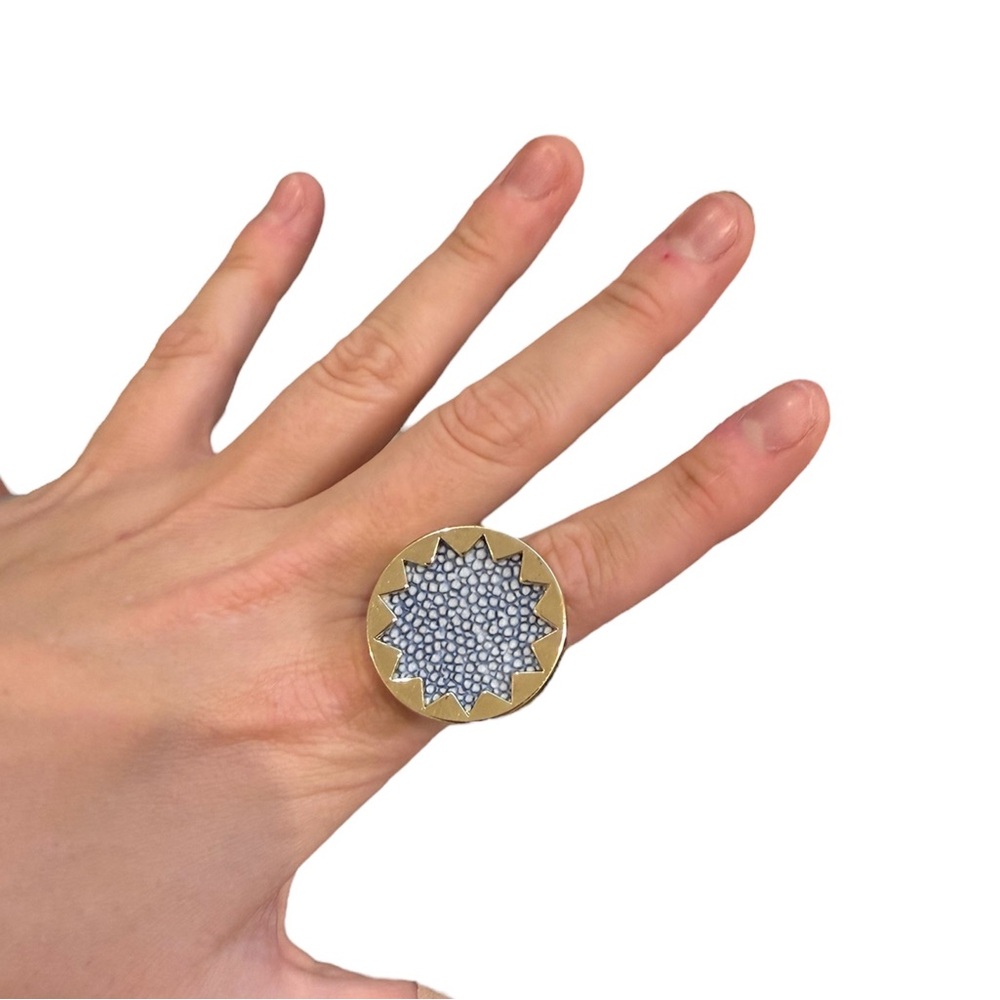 House of Harlow 1960 Blue Sunburst Ring